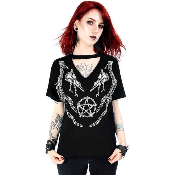 Restyle - Black Pagan Top - Womens T-Shirt Carousel 1