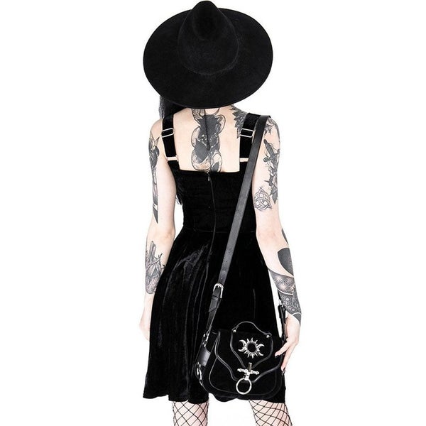 Restyle - TRIPLE GODDESS - Black Velvet Dress Carousel 2