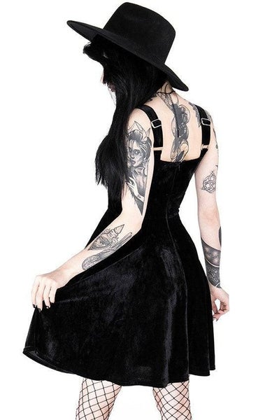 Restyle - TRIPLE GODDESS - Black Velvet Dress Carousel 5