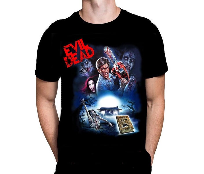 Evil Dead Chainsaw - Classic Horror Movie Art - T-Shirt Carousel 1