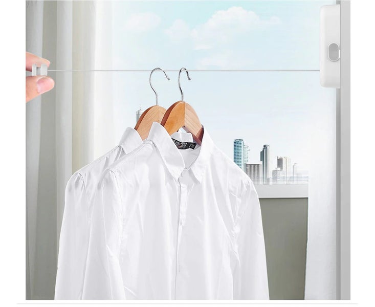 Retractable Clothesline, 14ft Heavy Duty Wall Mounted Stainless Steel Laundry... Carousel 2