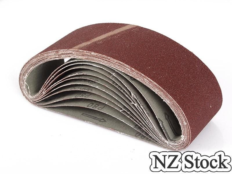 10 x Sanding Belt 80 Grit Carousel 2