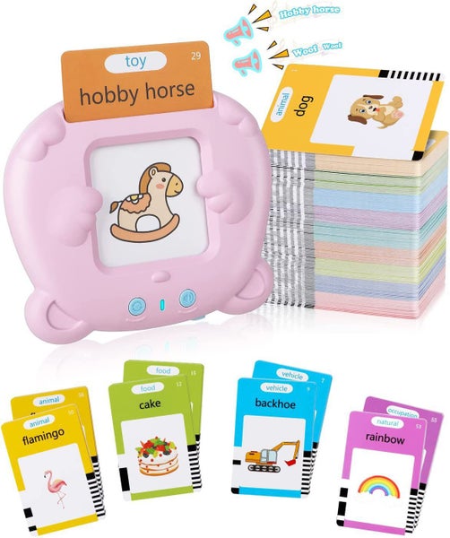 255Pcs Sight Words Talking Flash Cards with One Card Reader Toddler Toys-Blue Carousel 2
