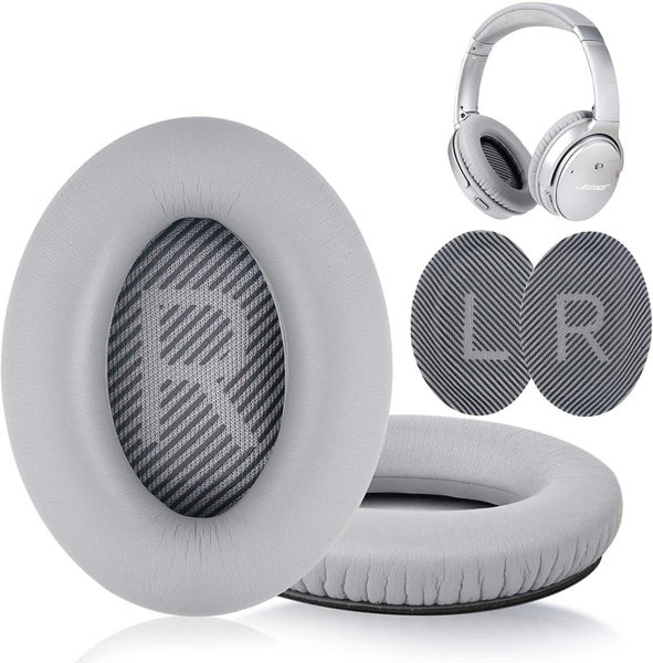 Pair of Replacement Ear Pads Cushions for Bose QC35 QC35ll -Light Grey Carousel 1