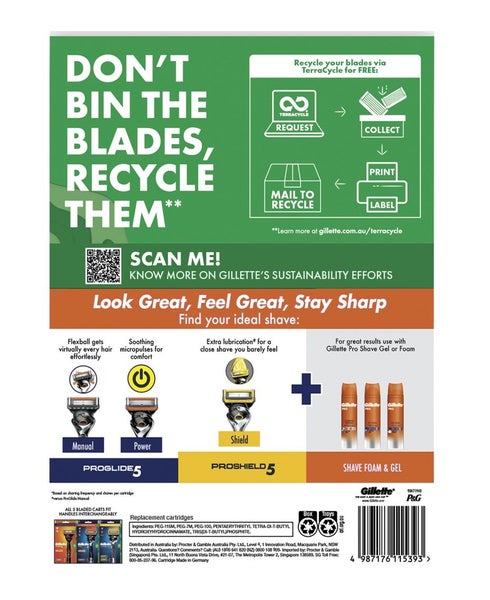 Gillette Fusion5 Proglide Blades Refill 16 Pack Carousel 2