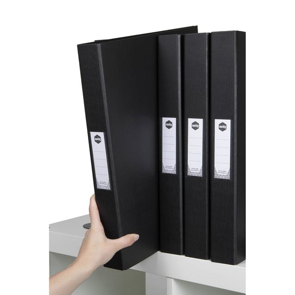 Marbig Deluxe PP 3 D-Ring 32mm A3 Binder File Organiser Document Holder Black Carousel 3