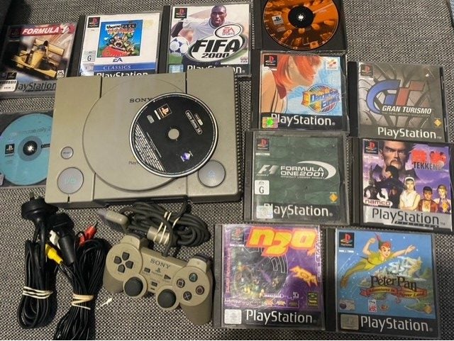 PS1 Console +12 games + controllers - - afterpay available Carousel 1
