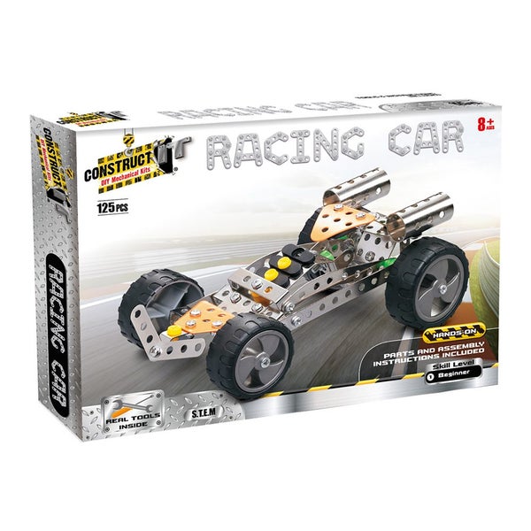 125pc Construct IT DIY Racing Car Toy w Tools STEM Build Assembly Kit Kids 8y+ Carousel 1
