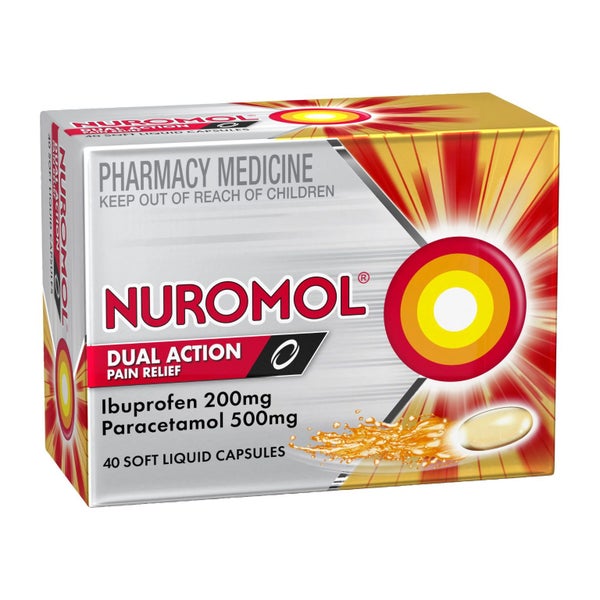 Nuromol Dual Action 40 Soft Liquid Capsules Carousel 1