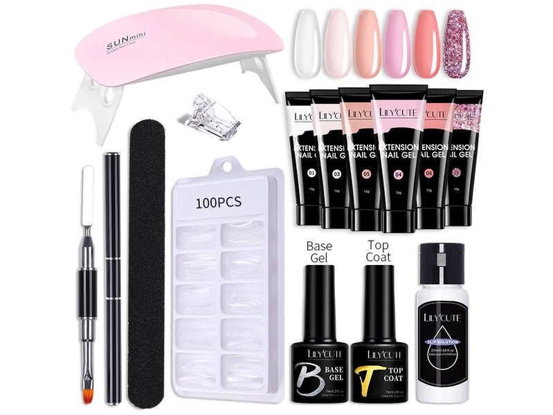 Extension Gel Nail Kit + Mini Nail Lamp UV Extension Gels Carousel 1