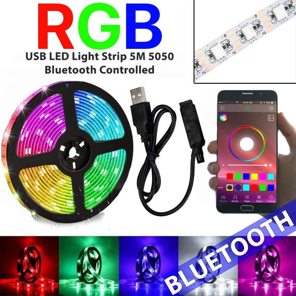 LED Strip Light TV Backlight Room Bar 5050 RGB USB Bluetooth629729195296031110