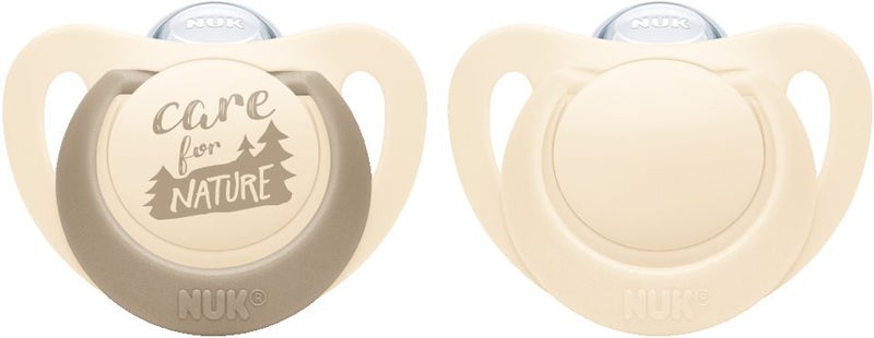 NUK: For Nature Silicone Soothers - 0-6 months Cream (2 Pack) Carousel 1