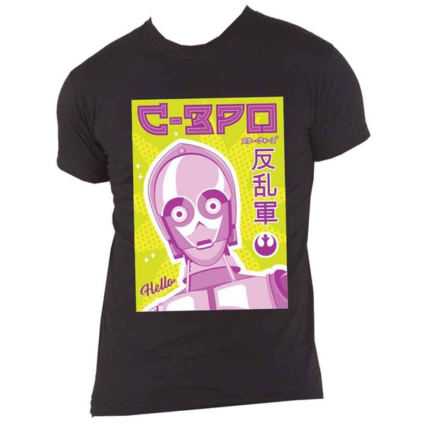 Star Wars C-3PO Japanese Logo T Shirt Carousel 4