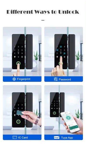 Smart Fingerprint Door lock - Glass Door Semmiconductor Sensor by APP Carousel 2