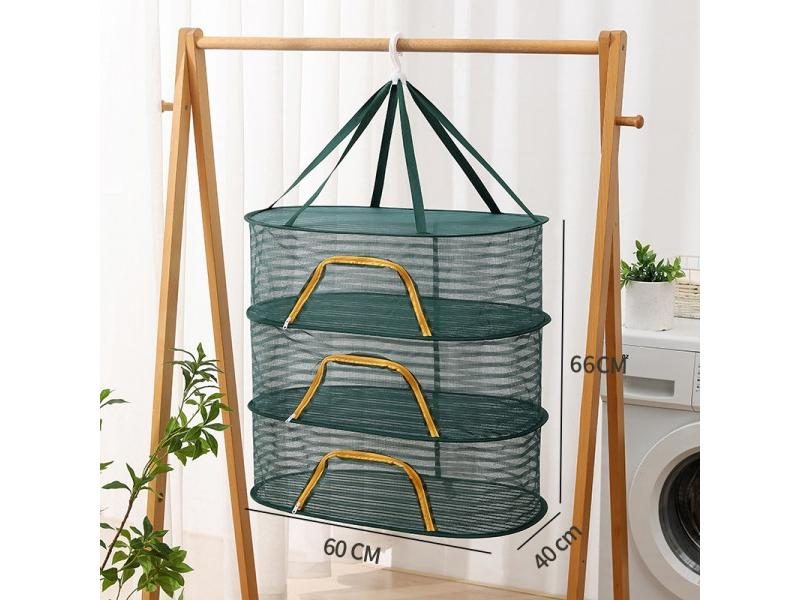 Multifunctional Portable Foldable Muti-layer Hanging Drying Net For Dry Goods Carousel 1