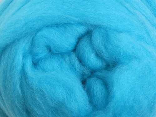 Ashford Merino Sliver - 100gm Bag 057 Fluro Blue Carousel 1