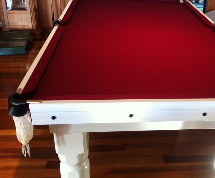 ENGLISH Hainsworth Pool Snooker Billiard Table Cloth Felt kit 7ft MAROON Burg... Carousel 4