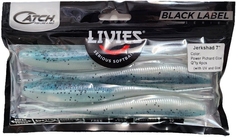 Catch Black Label Jerkshard 7" Softbait Power Pilcard Glow (SALE) Carousel 1