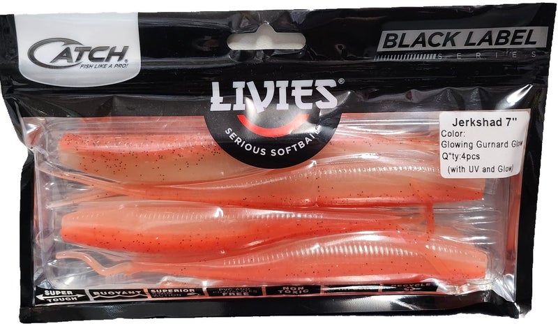 Catch Black Label Jerkshard 7" Softbait Glowing Gurnard Glow (SALE) Carousel 1