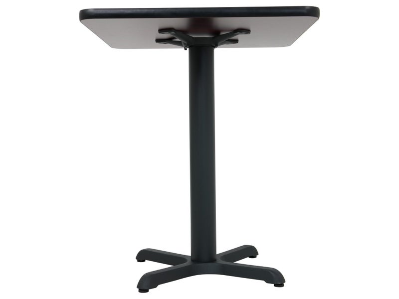60cm Square Café Table - Double Sided Black / Mahogany Top - Cast Iron Base Carousel 6