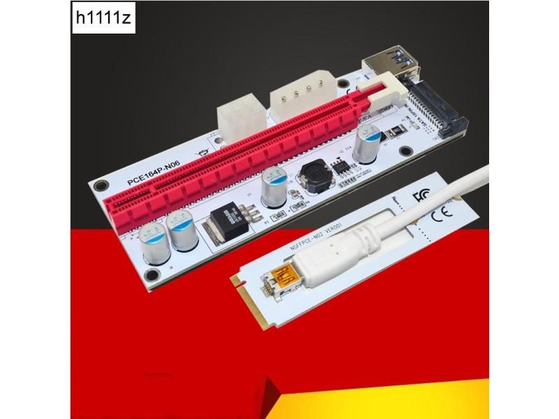 M.2 NGFF To PCI-E X16 Slot Transfer Card Mining M.2 Riser With Sata 6pin 4pin Carousel 1