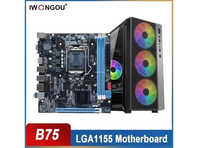 IWONGOU B75 Motherboard Set PC Motherboard Gaming Kit WithCore I3 I5 I7 DDR3 Carousel 1