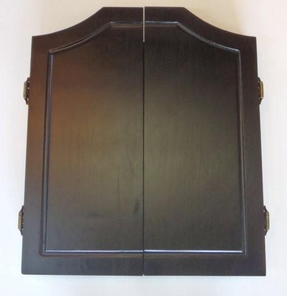 PRO STAR Dart Board Set SOLID WOOD Black Ash Cabinet Carousel 2