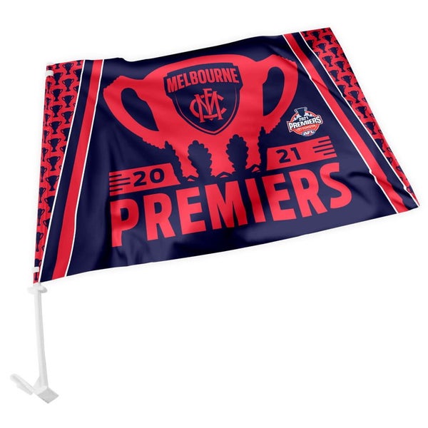 Melbourne Demons 2021 AFL Premiers Premiership Car Flag CAR Flag includes Pole Carousel 1