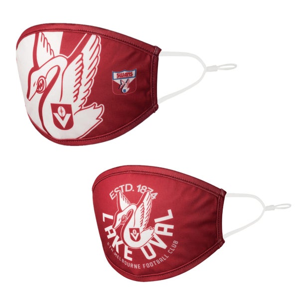 Sydney Swans AFL 2 Pack Adult Washable Face Mask Carousel 1