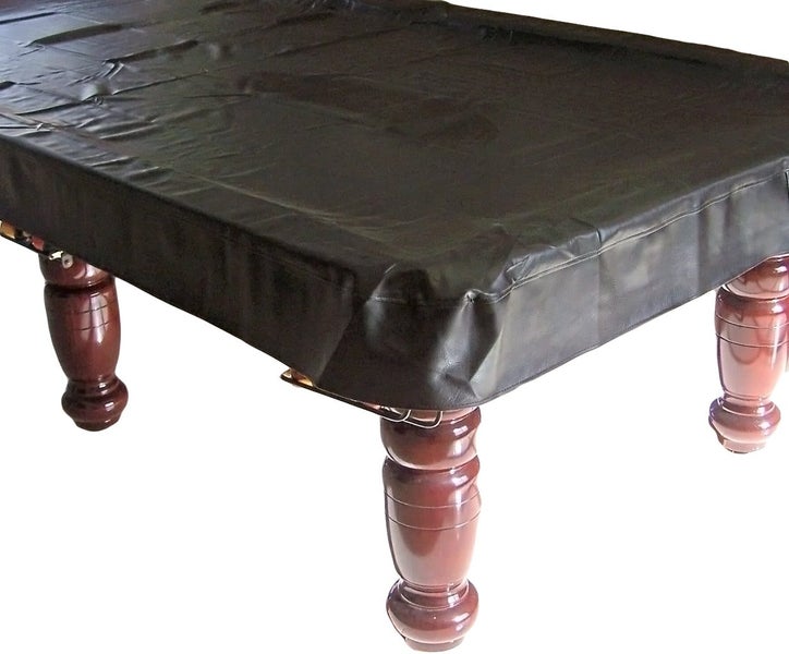 Fitted Heavy Duty Vinyl 7ft Pool Snooker Billiard Table Cover (Black) Carousel 1
