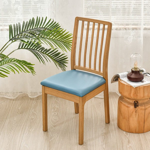 Chair Cover 4pcs PU Leather Stretch Chair Seat Cover Solid Waterproof Oilproof D Carousel 2
