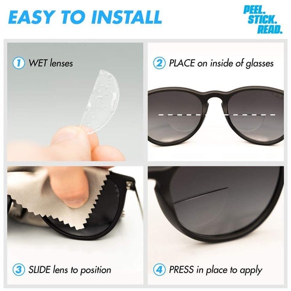StickTite Large Instant Reading Lenses - Bifocals - 2.50 Carousel 5