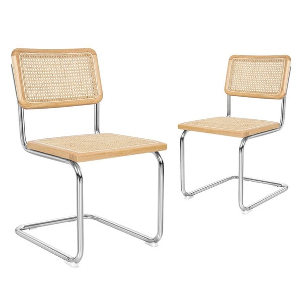 2x Dining Chairs Cesca Chair Replica Mid Century Modern Rattan Backrest Carousel 1
