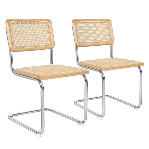 2x Dining Chairs Cesca Chair Replica Mid Century Modern Rattan Backrest Carousel 2