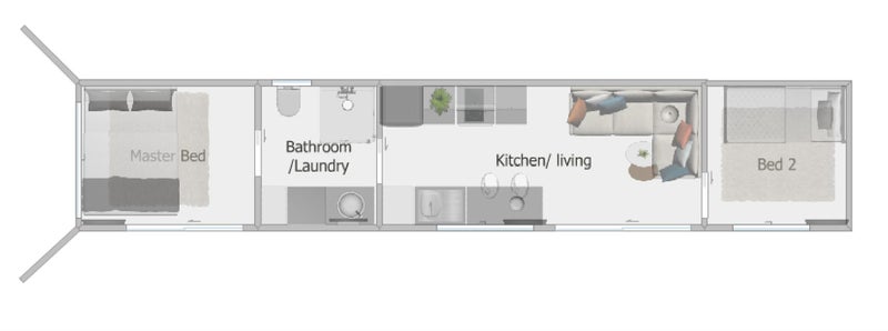 NEW 2 BEDROOM (40ft/12M) COASTAL LUXE CONTAINER HOME Carousel 14