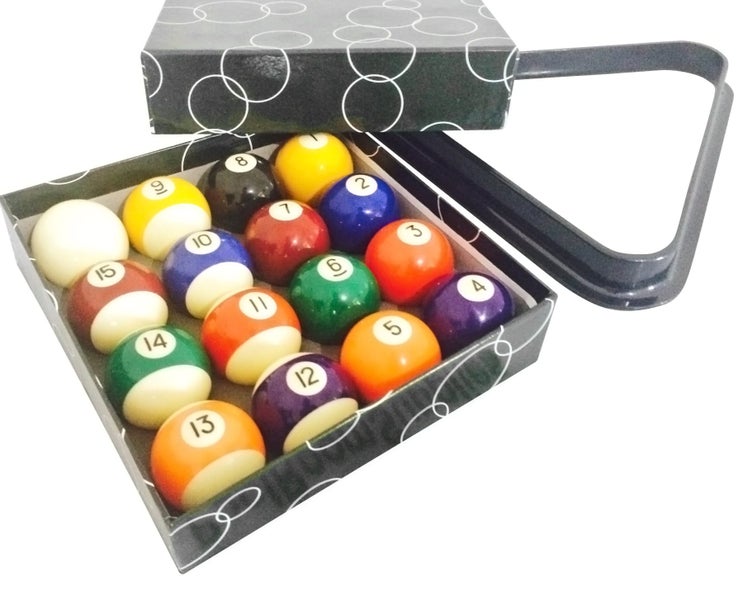 Kelly Pool Snooker Billiard Table Balls and Triangle 2 & 1/4 inch American 9 ... Carousel 1