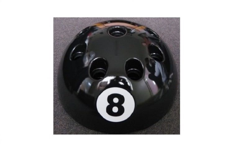 8 Ball Shape Pool Snooker Billiard Cue Stand Rack BLACK Carousel 1