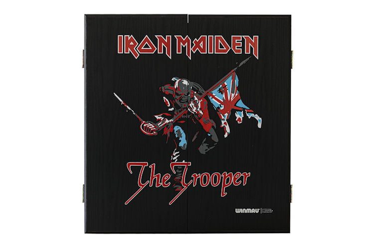 WINMAU Iron Maiden The Trooper Dart Board Cabinet Carousel 1