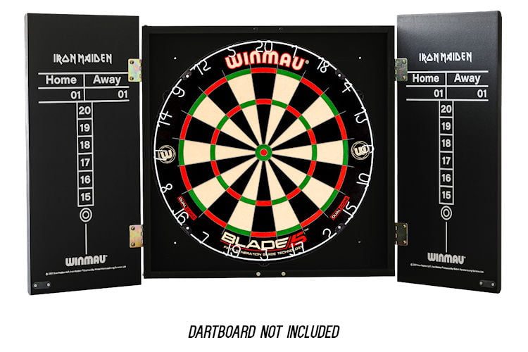 WINMAU Iron Maiden The Trooper Dart Board Cabinet Carousel 2