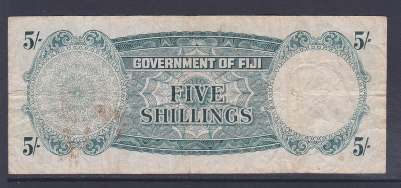 Fiji - 1964 Five Shilling (5/-) - QEII - "C/5 1598008" - VG - P-51b Carousel 2