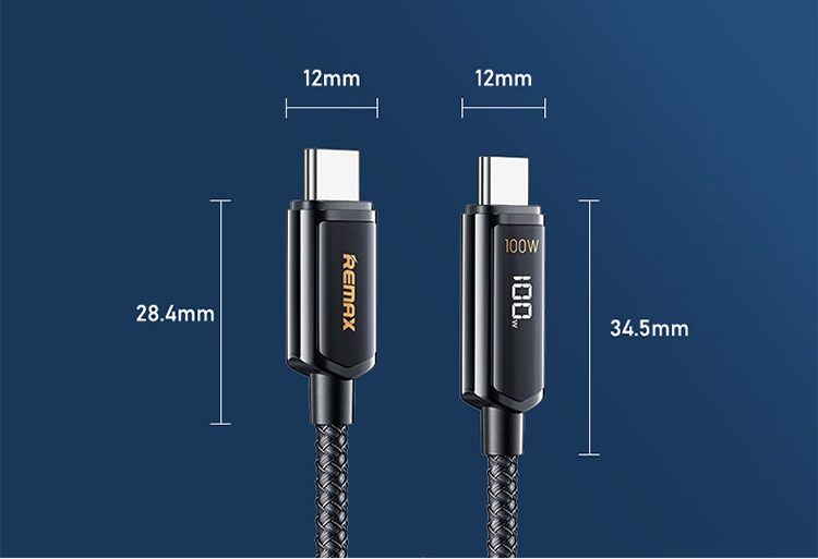 100W USB-C to USB-C Fast Charging Cable with Digital Display for Samsung iPhone64142088574082114