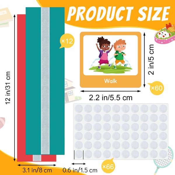 60 Pieces Visual Schedule Cards Daily Routine Cards Home Chore Chart Autism Lear Carousel 2