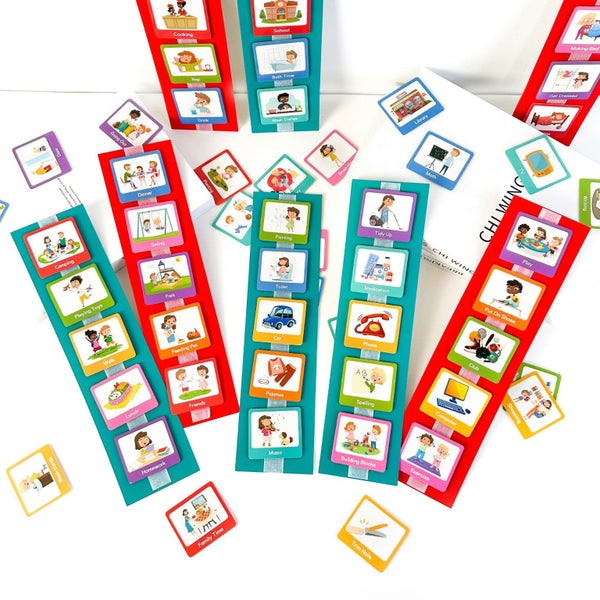 60 Pieces Visual Schedule Cards Daily Routine Cards Home Chore Chart Autism Lear Carousel 1