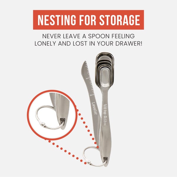7PCS Stainless Steel Measuring Spoons Set Carousel 2