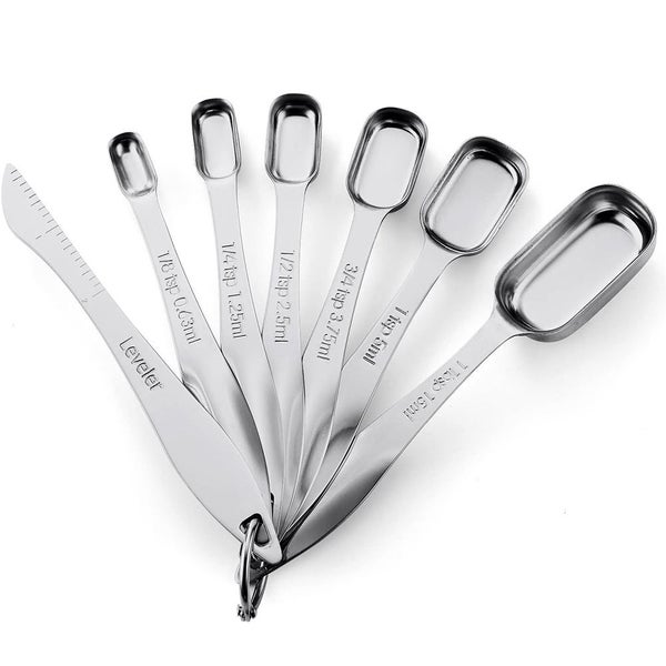 7PCS Stainless Steel Measuring Spoons Set Carousel 1