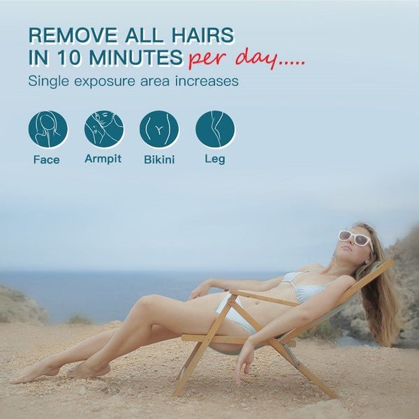 IPL Laser Home Hair Removal System - High quality 990000 flashes - White Carousel 2