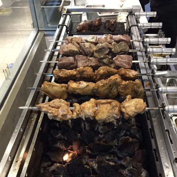 Scheer open style gas lava rock rotisserie Carousel 1