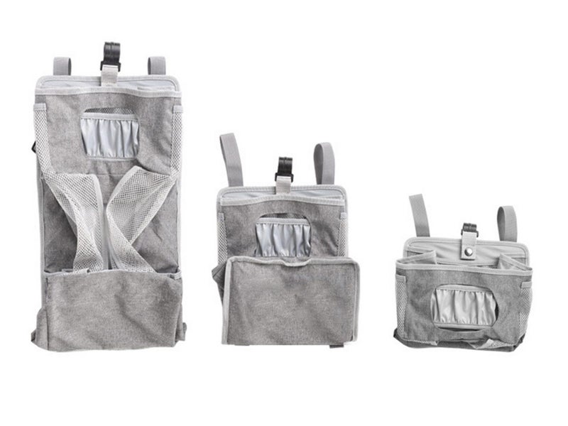 1X Crib Bedside Diaper Storage Bag Hanging Caddy Diaper Organizer Carousel 2