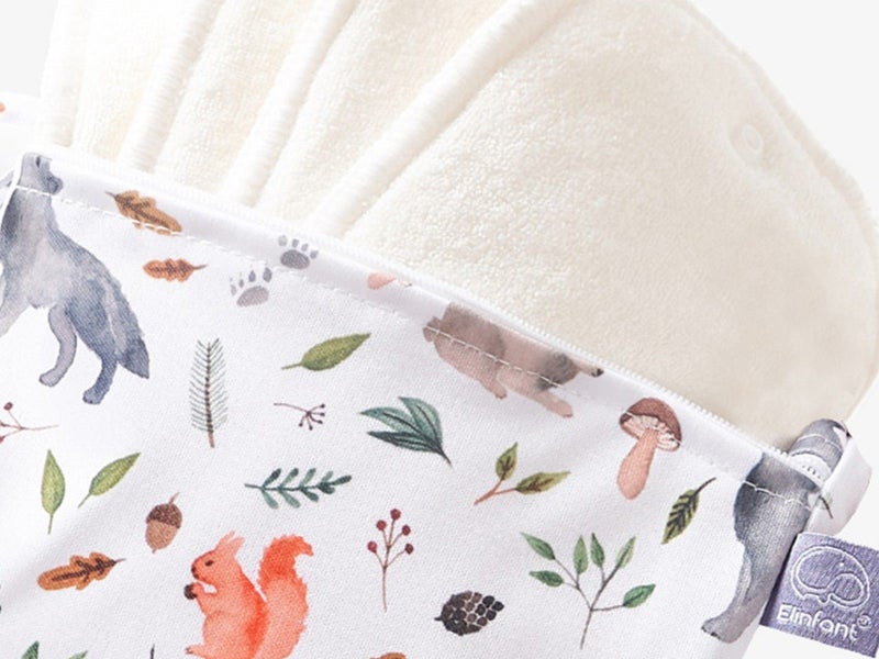 2Pcs Water Resistant Dry Wet Bag Reusable Diaper Storage Bag Swimsuits Bag Carousel 2