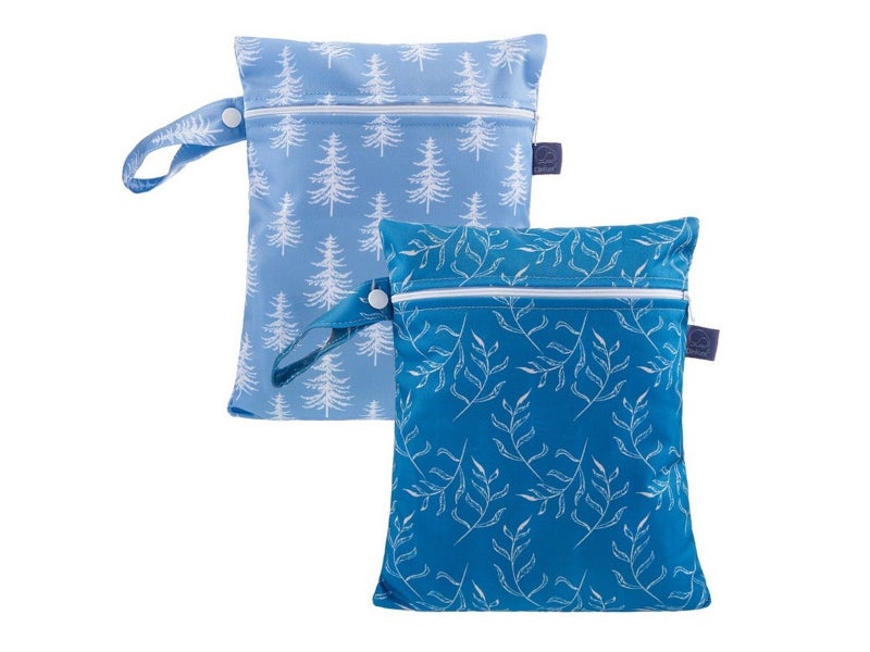 2Pcs Water Resistant Dry Wet Bag Reusable Diaper Storage Bag Swimsuits Bag Carousel 1
